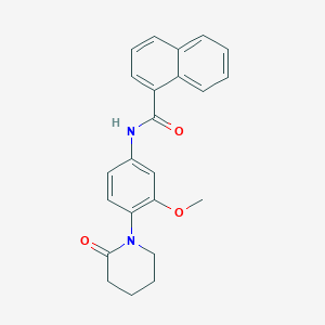 N-[3-methoxy-4-(2-oxopiperidin-1-yl)phenyl]naphthalene-1-carboxamide