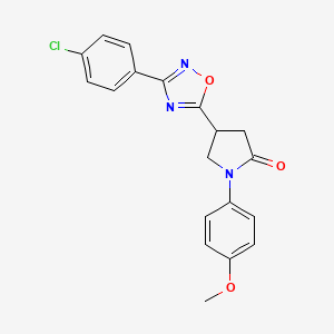 4-[3-(4-Chlorophenyl)-1,2,4-oxadiazol-5-yl]-1-(4-methoxyphenyl)pyrrolidin-2-one