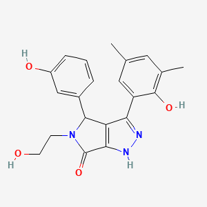 3-(2-hydroxy-3,5-dimethylphenyl)-5-(2-hydroxyethyl)-4-(3-hydroxyphenyl)-4,5-dihydropyrrolo[3,4-c]pyrazol-6(1H)-one