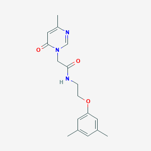 molecular formula C17H21N3O3 B2919112 N-(2-(3,5-dimethylphenoxy)ethyl)-2-(4-methyl-6-oxopyrimidin-1(6H)-yl)acetamide CAS No. 1210631-83-6