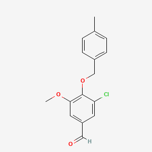 3-Chloro-5-methoxy-4-[(4-methylbenzyl)oxy]benzaldehyde