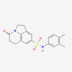 molecular formula C19H20N2O3S B2919117 N-(3,4-dimethylphenyl)-4-oxo-1,2,5,6-tetrahydro-4H-pyrrolo[3,2,1-ij]quinoline-8-sulfonamide CAS No. 898463-12-2