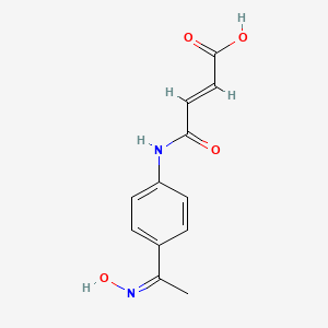 molecular formula C12H12N2O4 B2919122 (2E)-3-({4-[(1Z)-1-(hydroxyimino)ethyl]phenyl}carbamoyl)prop-2-enoic acid CAS No. 1025227-47-7
