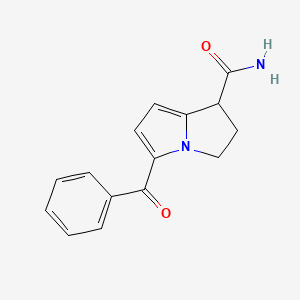 molecular formula C15H14N2O2 B2919124 5-benzoyl-2,3-dihydro-1H-pyrrolizine-1-carboxamide CAS No. 255708-59-9