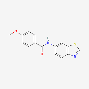 molecular formula C15H12N2O2S B2919128 N-(1,3-benzothiazol-6-yl)-4-methoxybenzamide CAS No. 301332-04-7