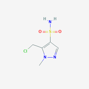 molecular formula C5H8ClN3O2S B2919132 5-(氯甲基)-1-甲基吡唑-4-磺酰胺 CAS No. 2551120-29-5