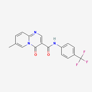 molecular formula C17H12F3N3O2 B2919136 7-methyl-4-oxo-N-[4-(trifluoromethyl)phenyl]-4H-pyrido[1,2-a]pyrimidine-3-carboxamide CAS No. 877649-73-5