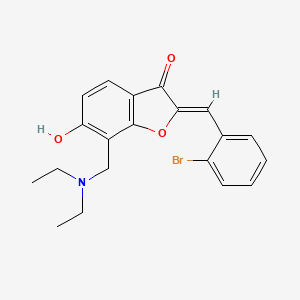 (Z)-2-(2-bromobenzylidene)-7-((diethylamino)methyl)-6-hydroxybenzofuran-3(2H)-one
