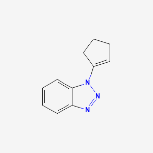 molecular formula C11H11N3 B2919141 1-(1-Benzotriazolyl)cyclopentene CAS No. 107097-16-5