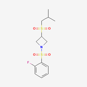 1-((2-Fluorophenyl)sulfonyl)-3-(isobutylsulfonyl)azetidine