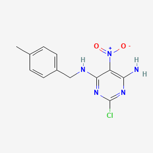 2-chloro-N4-(4-methylbenzyl)-5-nitropyrimidine-4,6-diamine