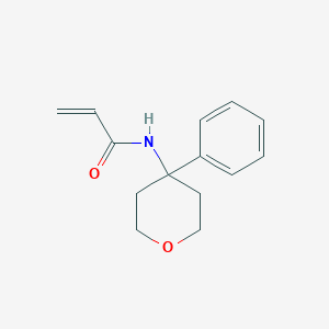 molecular formula C14H17NO2 B2919148 N-(4-Phenyloxan-4-yl)prop-2-enamide CAS No. 2175581-05-0