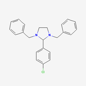 molecular formula C23H23ClN2 B2919152 1,3-Dibenzyl-2-(4-chlorophenyl)imidazolidine CAS No. 227027-83-0