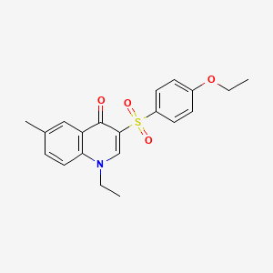 molecular formula C20H21NO4S B2919155 3-(4-乙氧基苯磺酰基)-1-乙基-6-甲基-1,4-二氢喹啉-4-酮 CAS No. 899213-05-9