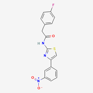 2-(4-fluorophenyl)-N-(4-(3-nitrophenyl)thiazol-2-yl)acetamide
