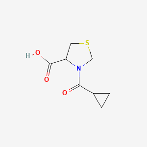 molecular formula C8H11NO3S B2919163 3-Cyclopropanecarbonyl-1,3-thiazolidine-4-carboxylic acid CAS No. 1293371-14-8