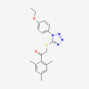 2-((1-(4-ethoxyphenyl)-1H-tetrazol-5-yl)thio)-1-mesitylethanone