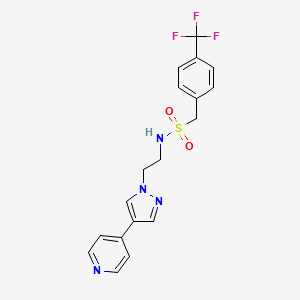 N-{2-[4-(pyridin-4-yl)-1H-pyrazol-1-yl]ethyl}-1-[4-(trifluoromethyl)phenyl]methanesulfonamide