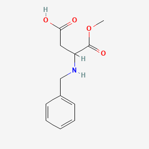 molecular formula C12H15NO4 B2919179 3-(Benzylamino)-4-methoxy-4-oxobutanoic acid (non-preferred name) CAS No. 115951-21-8