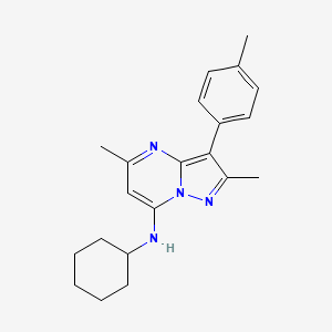 N-cyclohexyl-2,5-dimethyl-3-(4-methylphenyl)pyrazolo[1,5-a]pyrimidin-7-amine