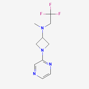 molecular formula C10H13F3N4 B2919212 N-Methyl-1-pyrazin-2-yl-N-(2,2,2-trifluoroethyl)azetidin-3-amine CAS No. 2380088-60-6