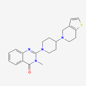 molecular formula C21H24N4OS B2919219 2-[4-(6,7-Dihydro-4H-thieno[3,2-c]pyridin-5-yl)piperidin-1-yl]-3-methylquinazolin-4-one CAS No. 2379971-77-2
