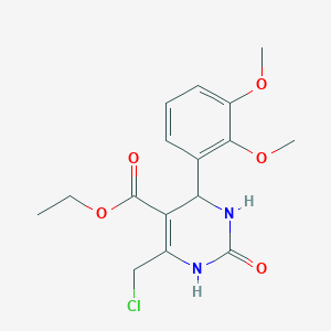 molecular formula C16H19ClN2O5 B2919220 Ethyl 6-(chloromethyl)-4-(2,3-dimethoxyphenyl)-2-oxo-1,2,3,4-tetrahydropyrimidine-5-carboxylate CAS No. 380589-29-7