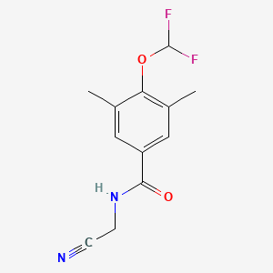 molecular formula C12H12F2N2O2 B2919222 N-(cyanomethyl)-4-(difluoromethoxy)-3,5-dimethylbenzamide CAS No. 1333918-82-3