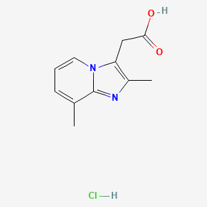 2-{2,8-Dimethylimidazo[1,2-a]pyridin-3-yl}acetic acid hydrochloride
