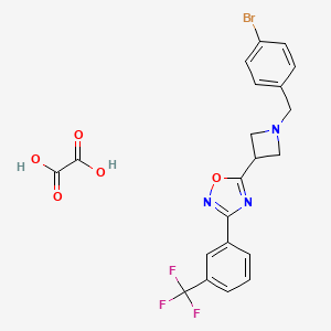 5-(1-(4-Bromobenzyl)azetidin-3-yl)-3-(3-(trifluoromethyl)phenyl)-1,2,4-oxadiazole oxalate