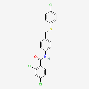 2,4-dichloro-N-[4-[(4-chlorophenyl)sulfanylmethyl]phenyl]benzamide