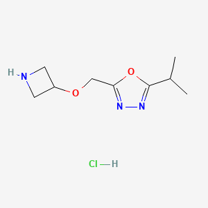 2-(Azetidin-3-yloxymethyl)-5-propan-2-yl-1,3,4-oxadiazole;hydrochloride