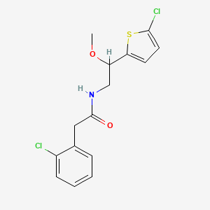 molecular formula C15H15Cl2NO2S B2919258 2-(2-chlorophenyl)-N-(2-(5-chlorothiophen-2-yl)-2-methoxyethyl)acetamide CAS No. 2034529-12-7