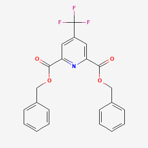molecular formula C22H16F3NO4 B2919270 Dibenzyl 4-(trifluoromethyl)-2,6-pyridinedicarboxylate CAS No. 2061249-61-2