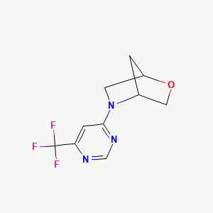 molecular formula C10H10F3N3O B2919272 5-(6-(Trifluoromethyl)pyrimidin-4-yl)-2-oxa-5-azabicyclo[2.2.1]heptane CAS No. 2034513-66-9