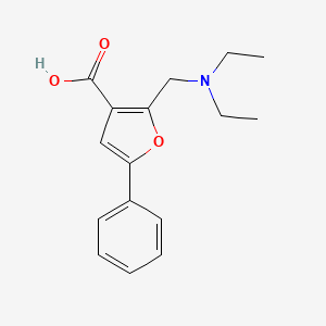 molecular formula C16H19NO3 B2919275 2-Diethylaminomethyl-5-phenyl-furan-3-carboxylic acid CAS No. 430460-31-4