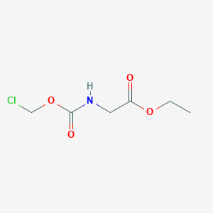 molecular formula C6H10ClNO4 B2919278 Ethyl 2-(((chloromethoxy)carbonyl)amino)acetate CAS No. 1378698-27-1