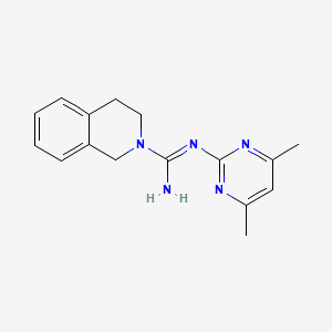molecular formula C16H19N5 B2919279 N-(4,6-dimethylpyrimidin-2-yl)-3,4-dihydroisoquinoline-2(1H)-carboximidamide CAS No. 332382-72-6