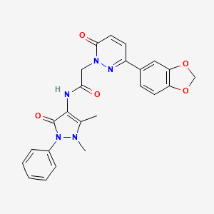 2-(3-(benzo[d][1,3]dioxol-5-yl)-6-oxopyridazin-1(6H)-yl)-N-(1,5-dimethyl-3-oxo-2-phenyl-2,3-dihydro-1H-pyrazol-4-yl)acetamide