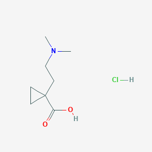 molecular formula C8H16ClNO2 B2919284 1-[2-(Dimethylamino)ethyl]cyclopropane-1-carboxylic acid;hydrochloride CAS No. 2253632-56-1