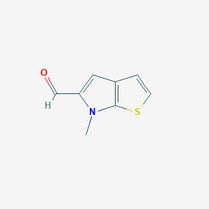molecular formula C8H7NOS B2919295 6-甲基-6H-噻吩并[2,3-b]吡咯-5-甲醛 CAS No. 1369146-13-3
