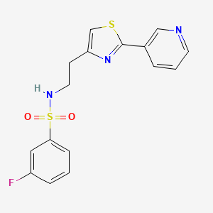 3-fluoro-N-(2-(2-(pyridin-3-yl)thiazol-4-yl)ethyl)benzenesulfonamide