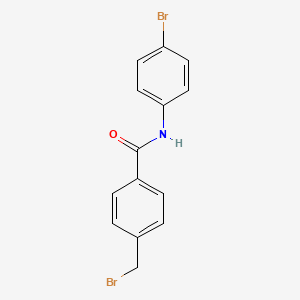 molecular formula C14H11Br2NO B2919308 4-(bromomethyl)-N-(4-bromophenyl)benzamide CAS No. 1266370-73-3