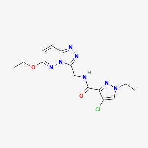 4-chloro-N-((6-ethoxy-[1,2,4]triazolo[4,3-b]pyridazin-3-yl)methyl)-1-ethyl-1H-pyrazole-3-carboxamide