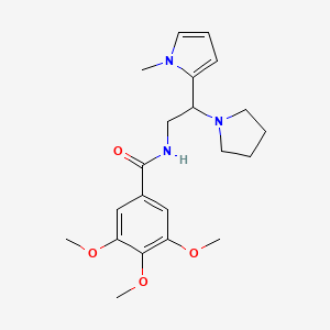 3,4,5-trimethoxy-N-(2-(1-methyl-1H-pyrrol-2-yl)-2-(pyrrolidin-1-yl)ethyl)benzamide