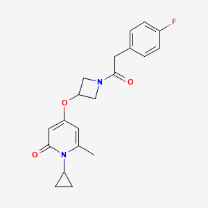 1-cyclopropyl-4-((1-(2-(4-fluorophenyl)acetyl)azetidin-3-yl)oxy)-6-methylpyridin-2(1H)-one