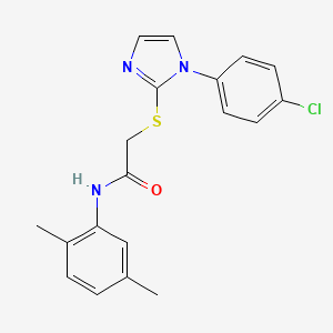 2-((1-(4-chlorophenyl)-1H-imidazol-2-yl)thio)-N-(2,5-dimethylphenyl)acetamide