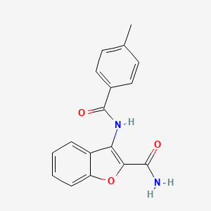 molecular formula C17H14N2O3 B2919317 3-(4-Methylbenzamido)benzofuran-2-carboxamide CAS No. 477510-80-8