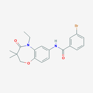 3-bromo-N-(5-ethyl-3,3-dimethyl-4-oxo-2,3,4,5-tetrahydrobenzo[b][1,4]oxazepin-7-yl)benzamide