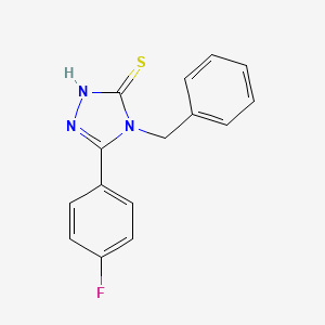 molecular formula C15H12FN3S B2919328 4-benzyl-5-(4-fluorophenyl)-4H-1,2,4-triazole-3-thiol CAS No. 353287-91-9